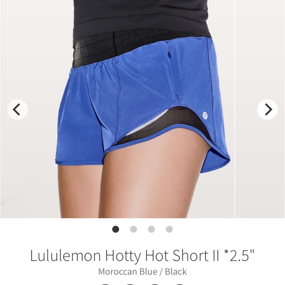 LULULEMON HOTTY HOT SHORTS 2.5 BlUE
